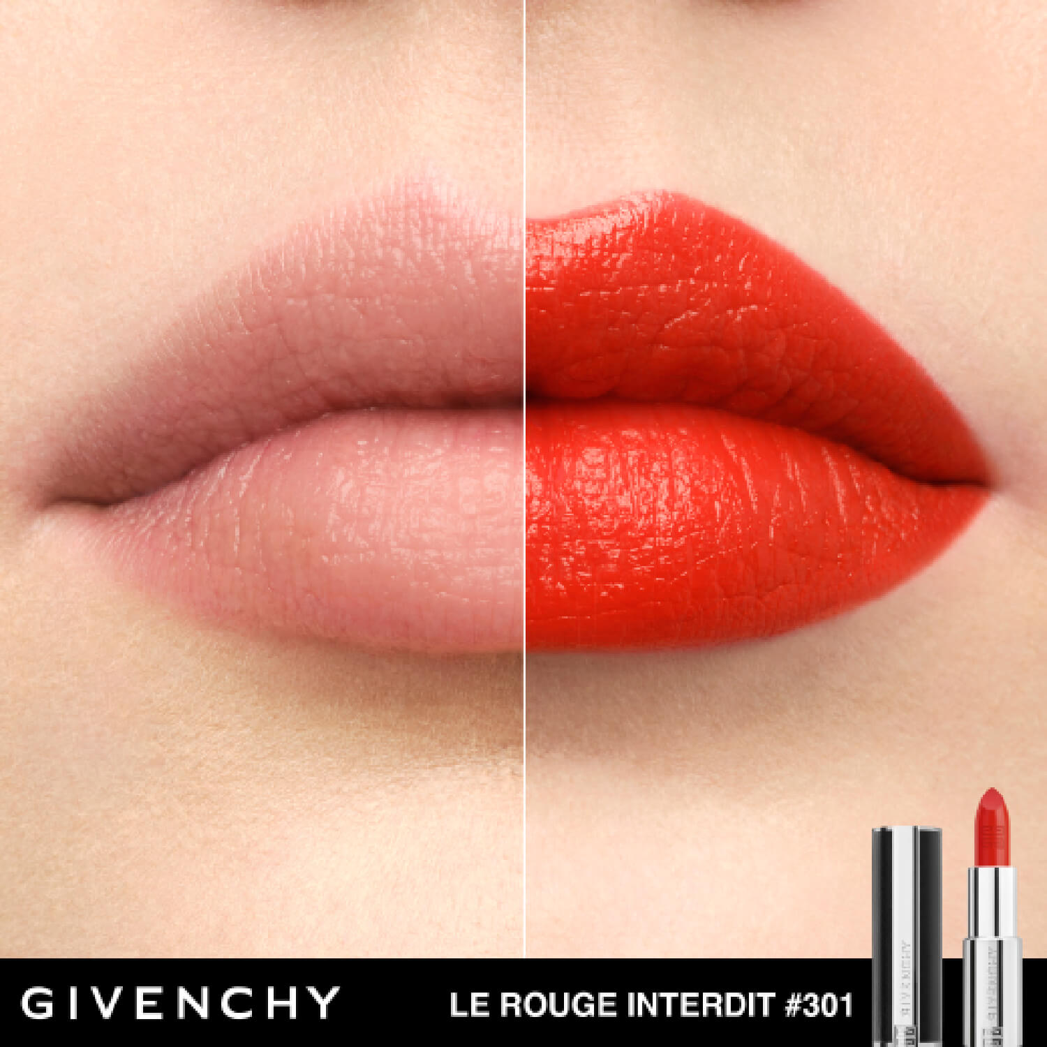 LE ROUGE INTERDIT INTENSE SILK (LABIAL SEMI MATE)